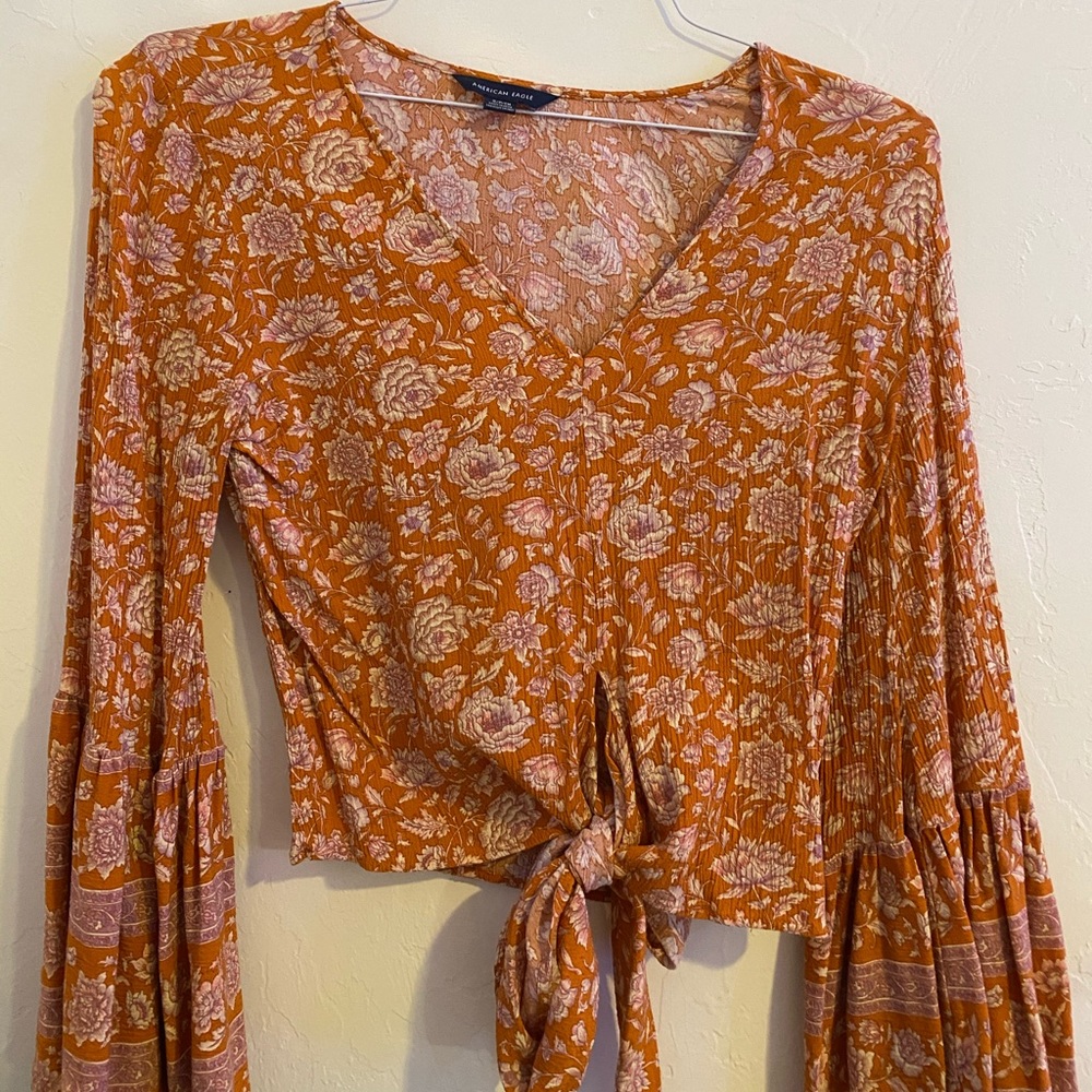Floral Orange Top